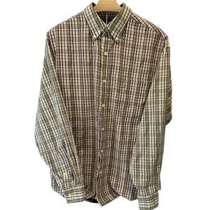 Puritan Dress Plaid Dress Shirts  M Light‎ Brown Checks